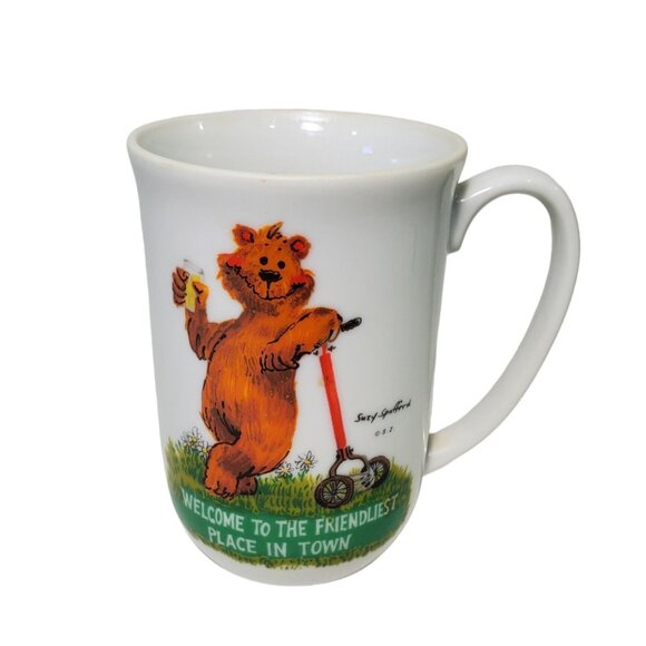 Vintage Suzy's Zoo 1976 Welcome To 8 oz Porcelain Coffee Tea Mug Cup - Picture 1 of 7